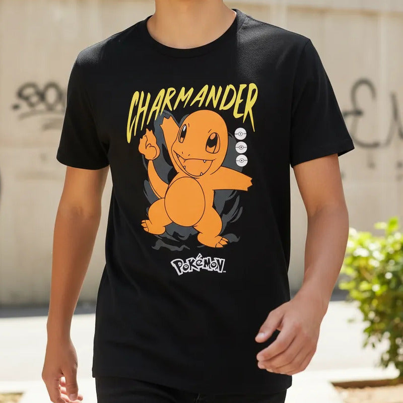 Playera Pokémon Juvenil Para Niño Modelo 848