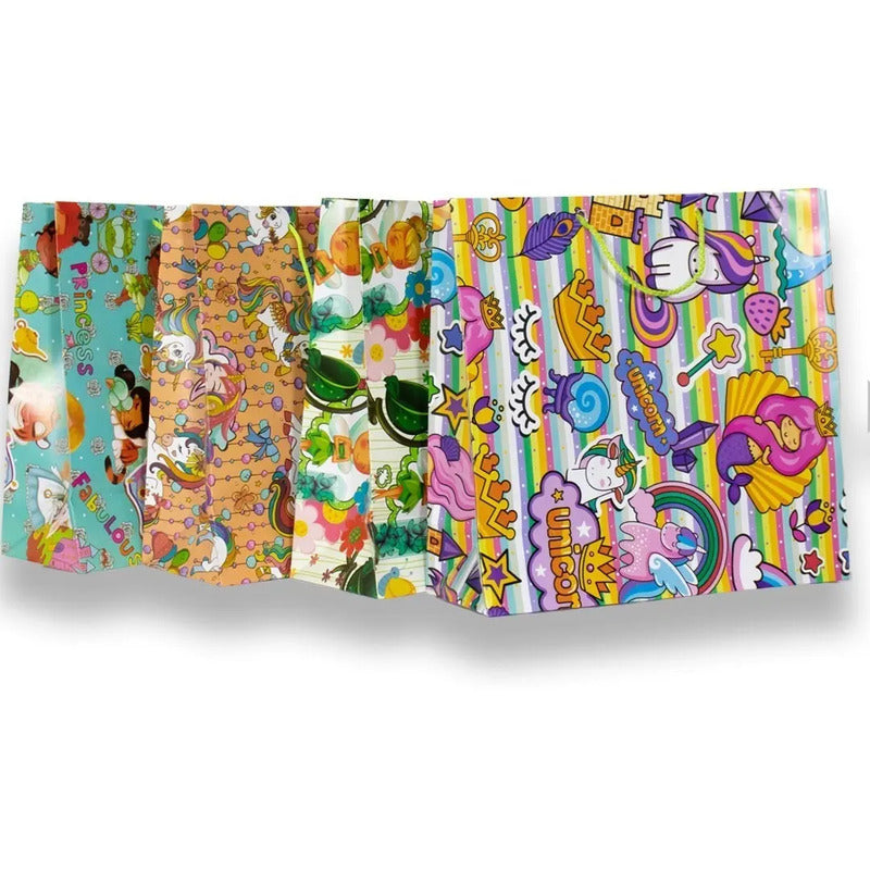 80 Bolsas Para Regalo, Papel Couché, Surtido De Modelos