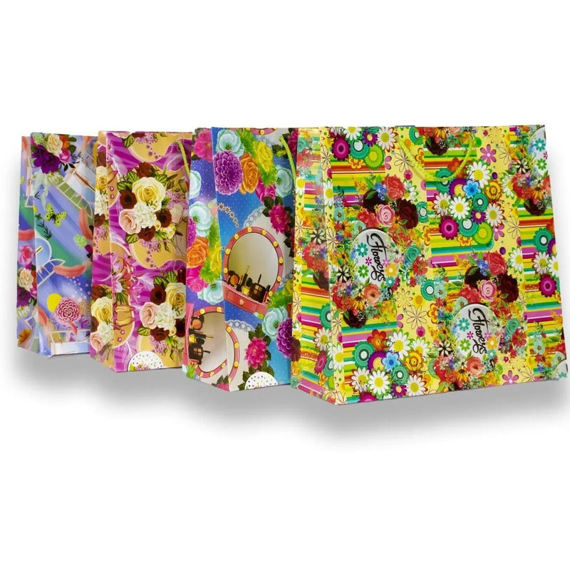 80 Bolsas Para Regalo, Papel Couché, Surtido De Modelos