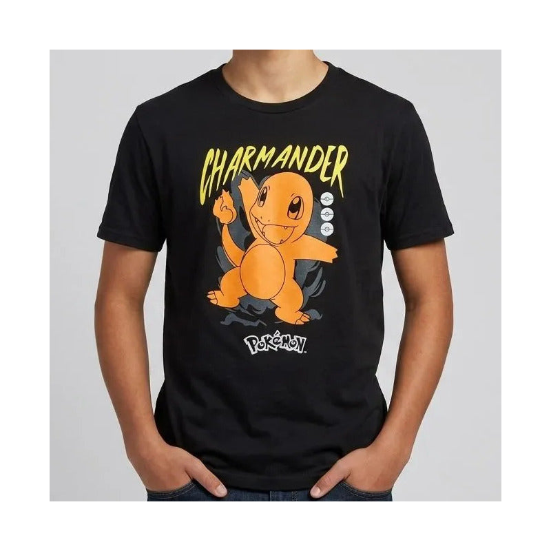 Playera Pokémon Juvenil Para Niño Modelo 848