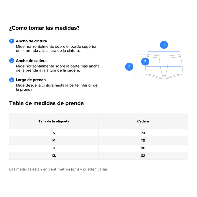 Paquete De 6 Piezas De Boxer Largo Algodon Para Hombre