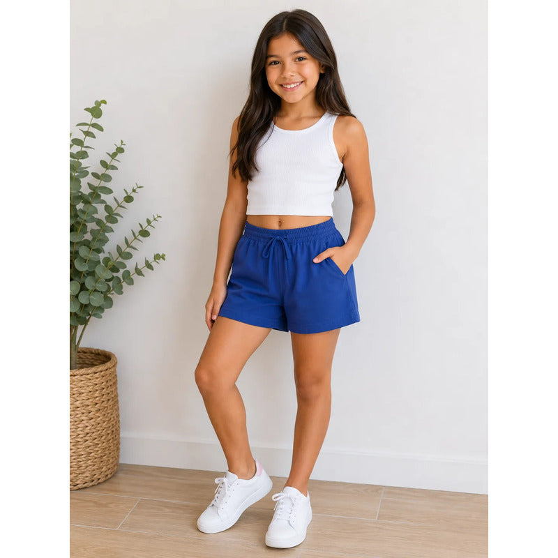 Pack De 5 Short Basico Para Niña