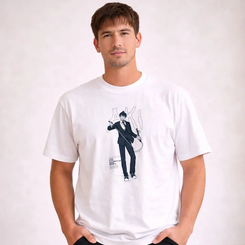 Playera Blanco D. Estampado Aki Hombre 90607