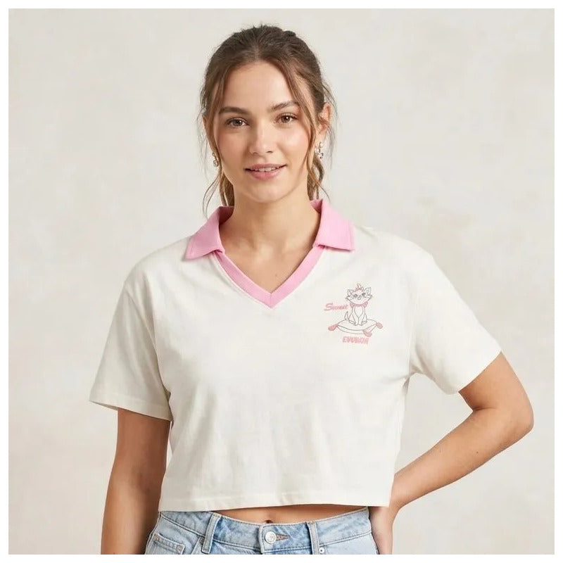 Playera Mujer 846tl Rugby Crop Fit Boxy
