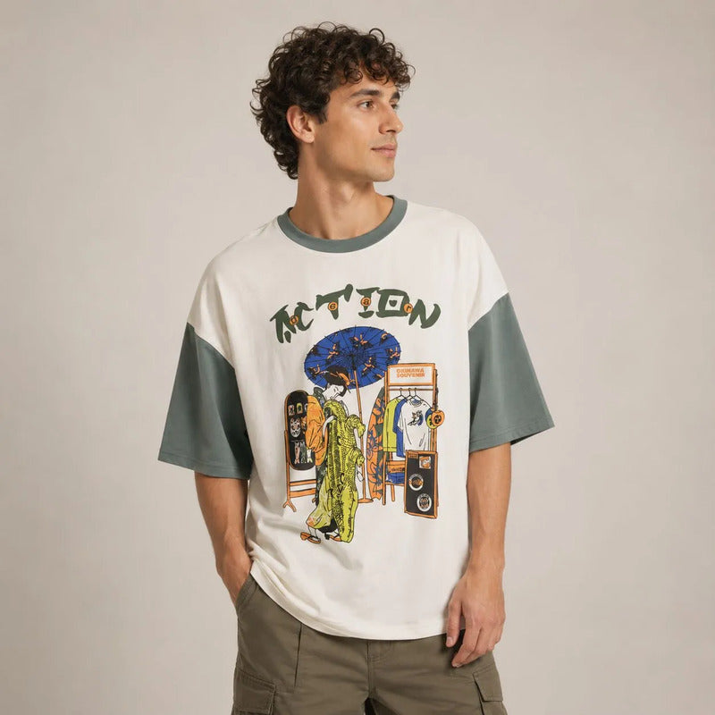 Playera Hombre 891dk Oversize
