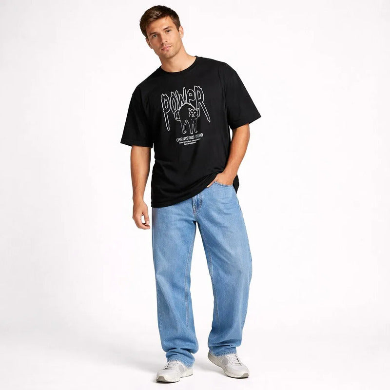 Playera Negro Chainsaw Man Hombre 90607