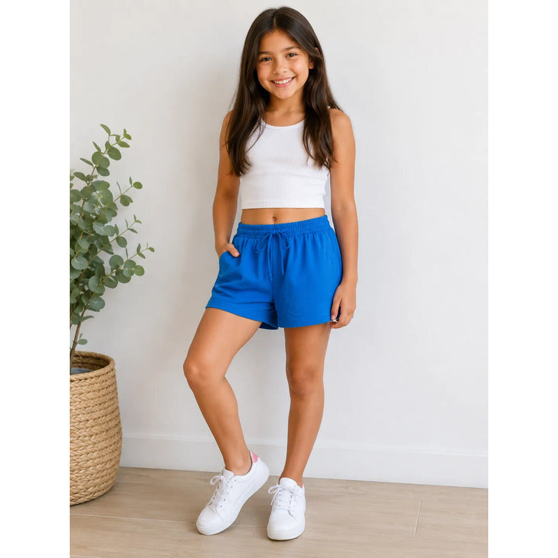 Pack De 5 Short Basico Para Niña