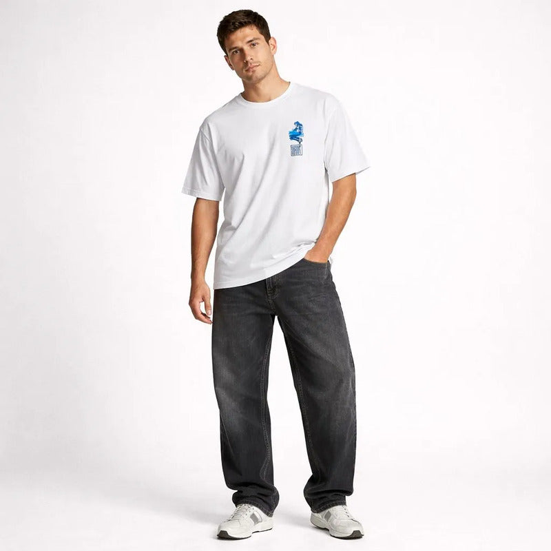 Jeans Negro Baggy Hombre Stonejnsneg