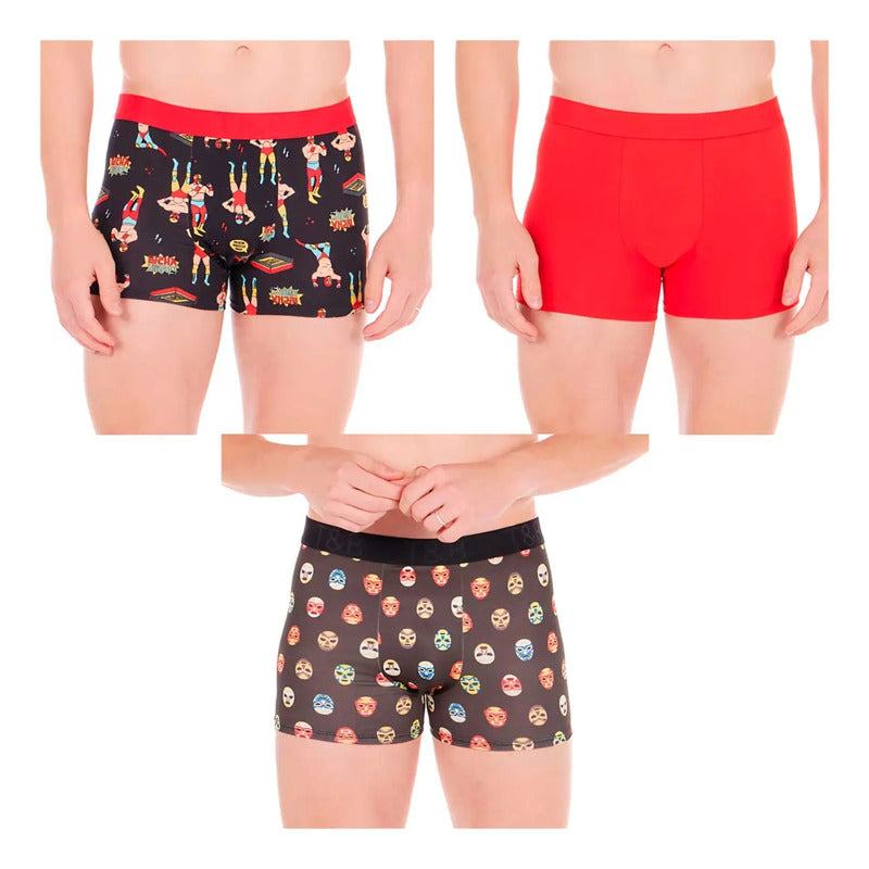 Paquete De 5 Boxer Print 90253 Hombre-btb