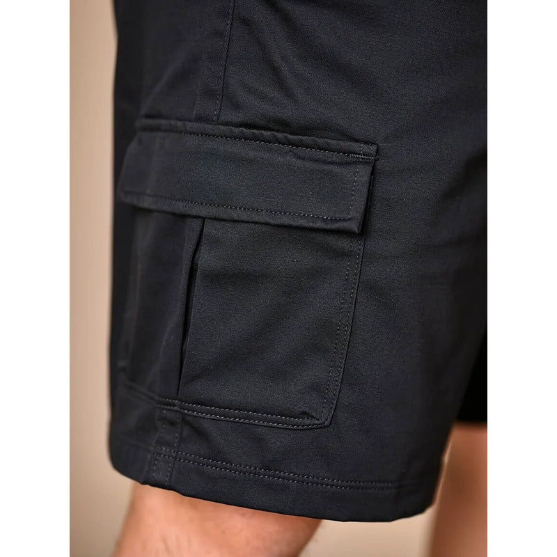Bermuda Negro Bolsa Lateral Hombre 90334
