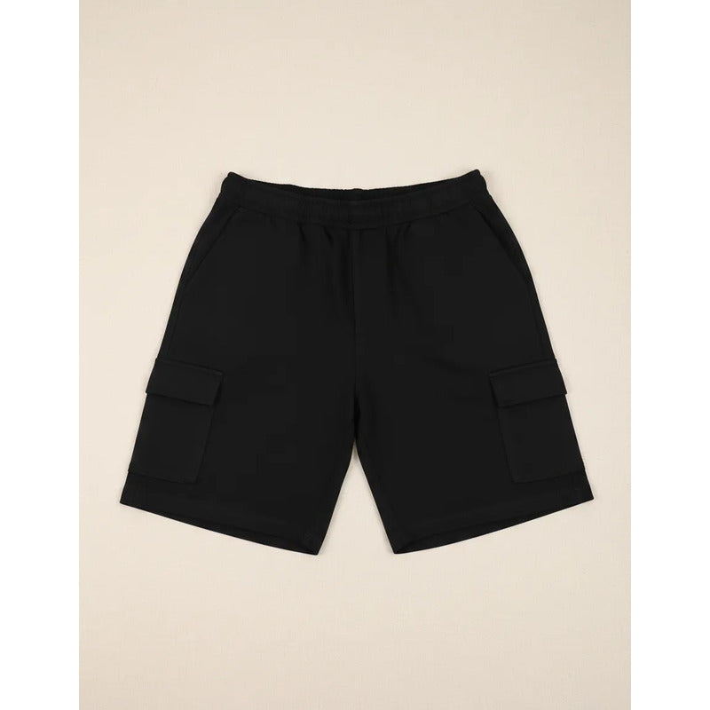 Bermuda Negro Bolsa Lateral Hombre 90334