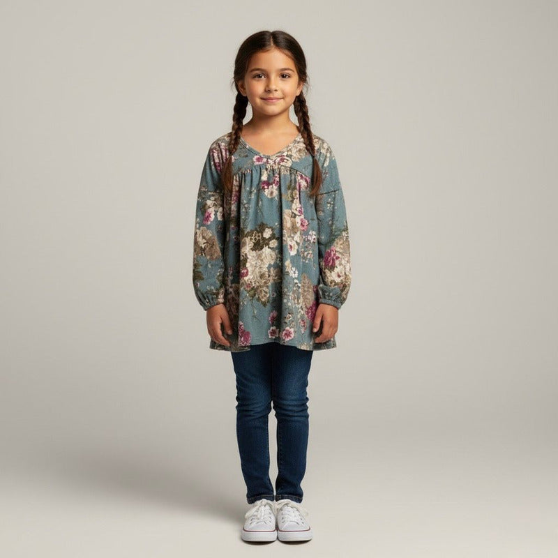 Blusa Ml Flores Nna Ta0976