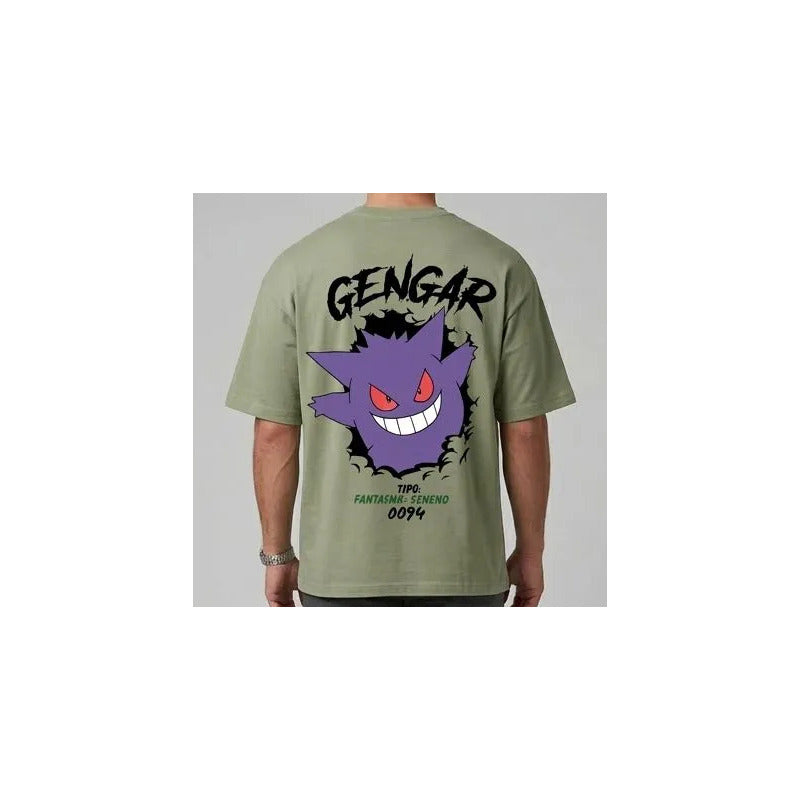 Playera Hombre 844to Oversize Pokemon Gengar
