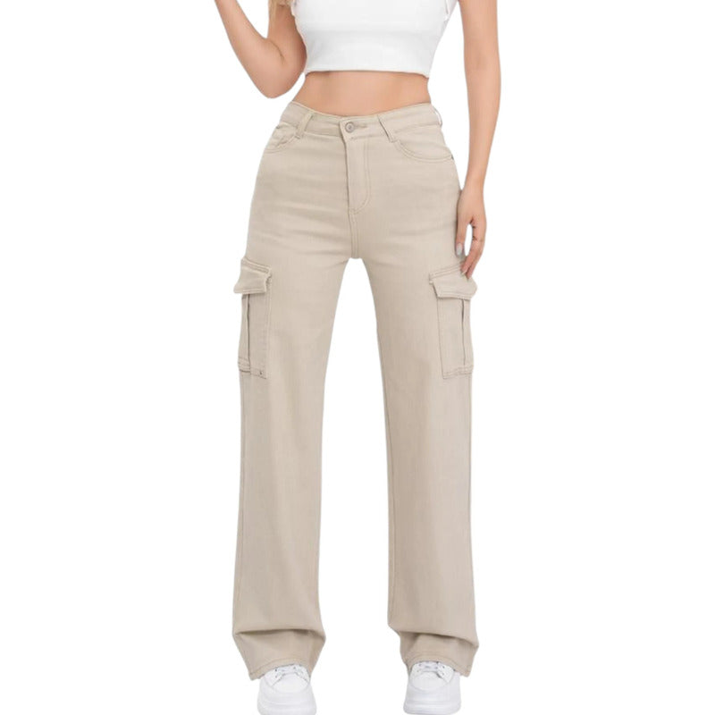 Mom Jeans Cargo Mujer Su0802
