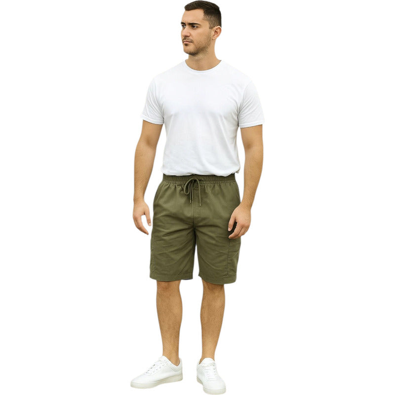 Bermuda Olivo Cargo Hombre Af25101
