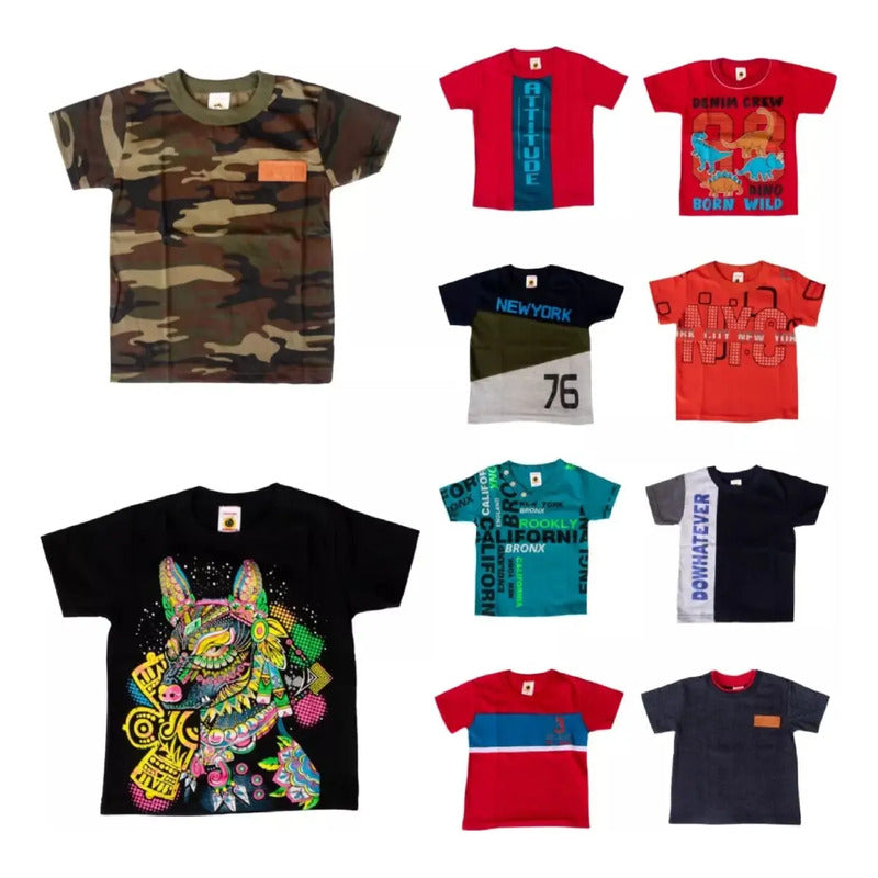 Lote De 48 Playeras Para Niño Mayoreo Económicas