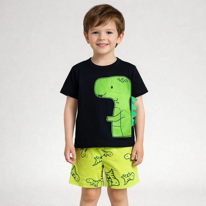Conjunto Dino Puntas Short Nno