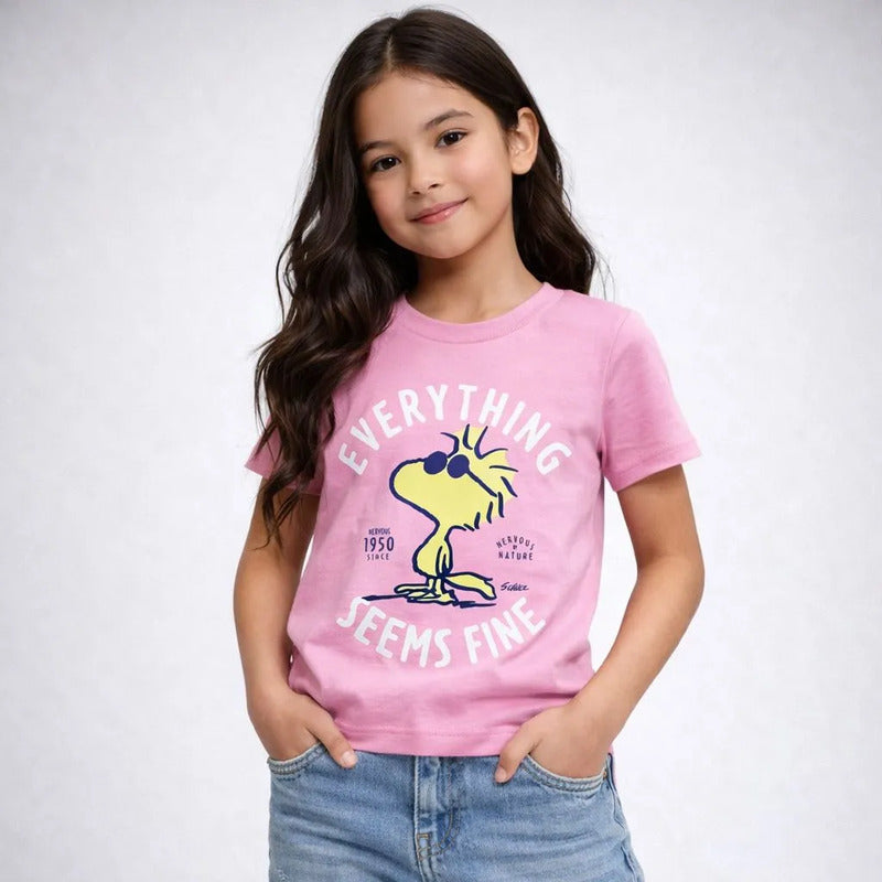 Playera Tna 843iq Snoopy Rosa Rosa 3x