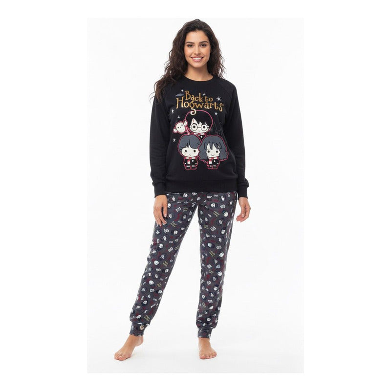 Pijama Mujer 838pf Ml Harry Potter Negro