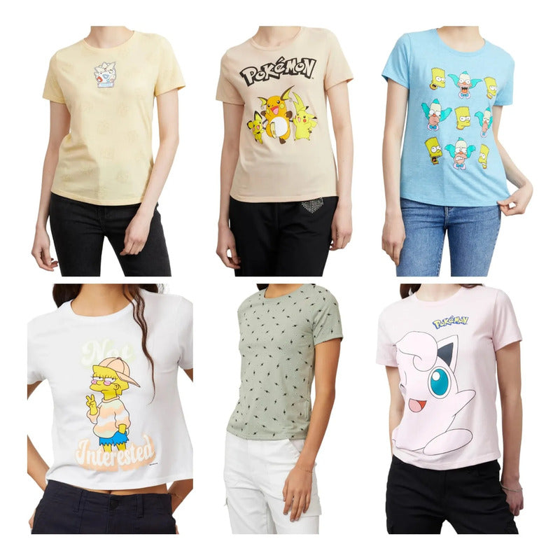 Paquete De 8 Playeras Estampadas