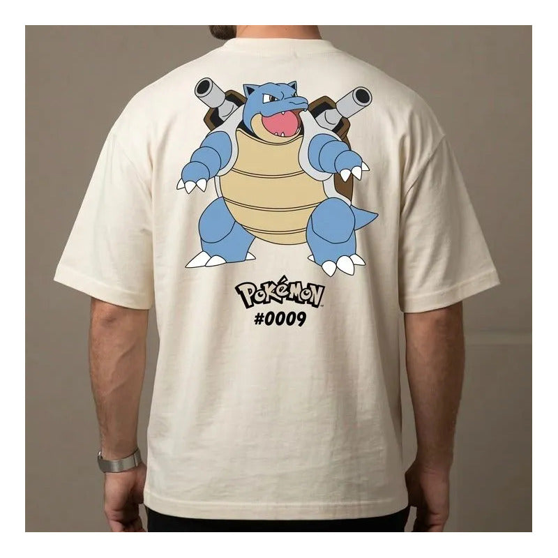 Playera Hombre 845wz Oversize Pokemon Blastoise