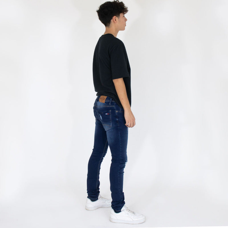 Jeans Mezc Skinny Adictoxx Para Hombre