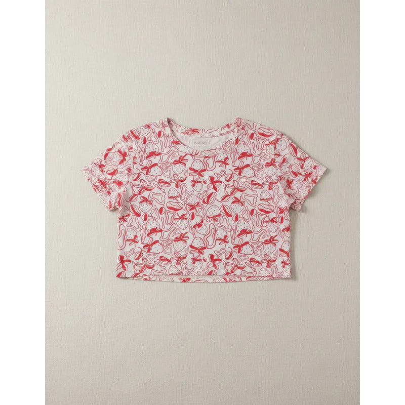 Playera Mujer 891eg Crop Fresa