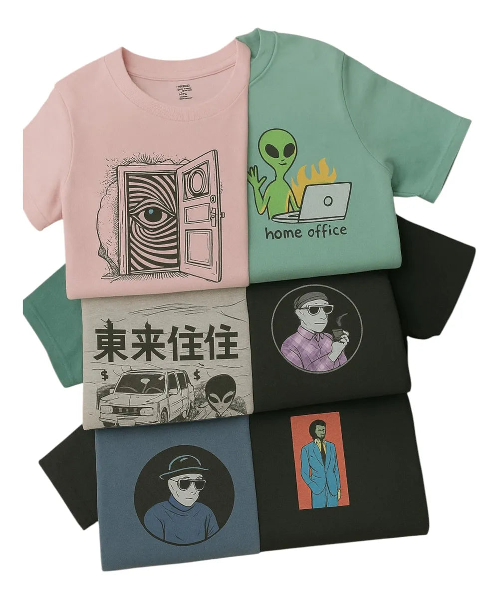 Paquete De 4 Playeras Estampadas