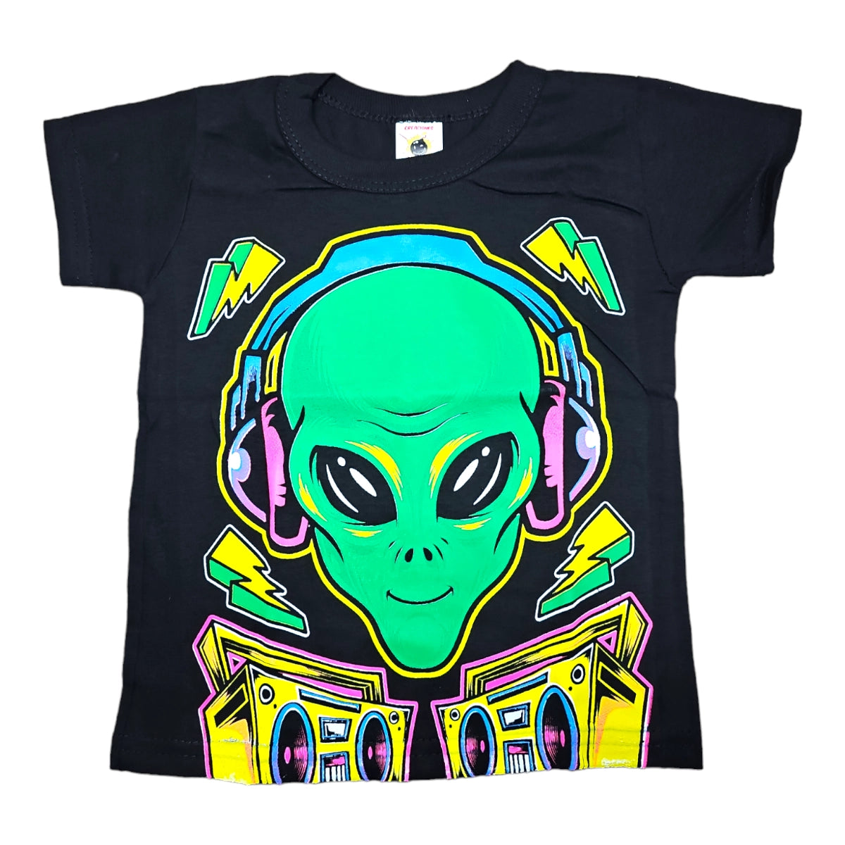 Playera Bombita Estampado Neon Para Niño