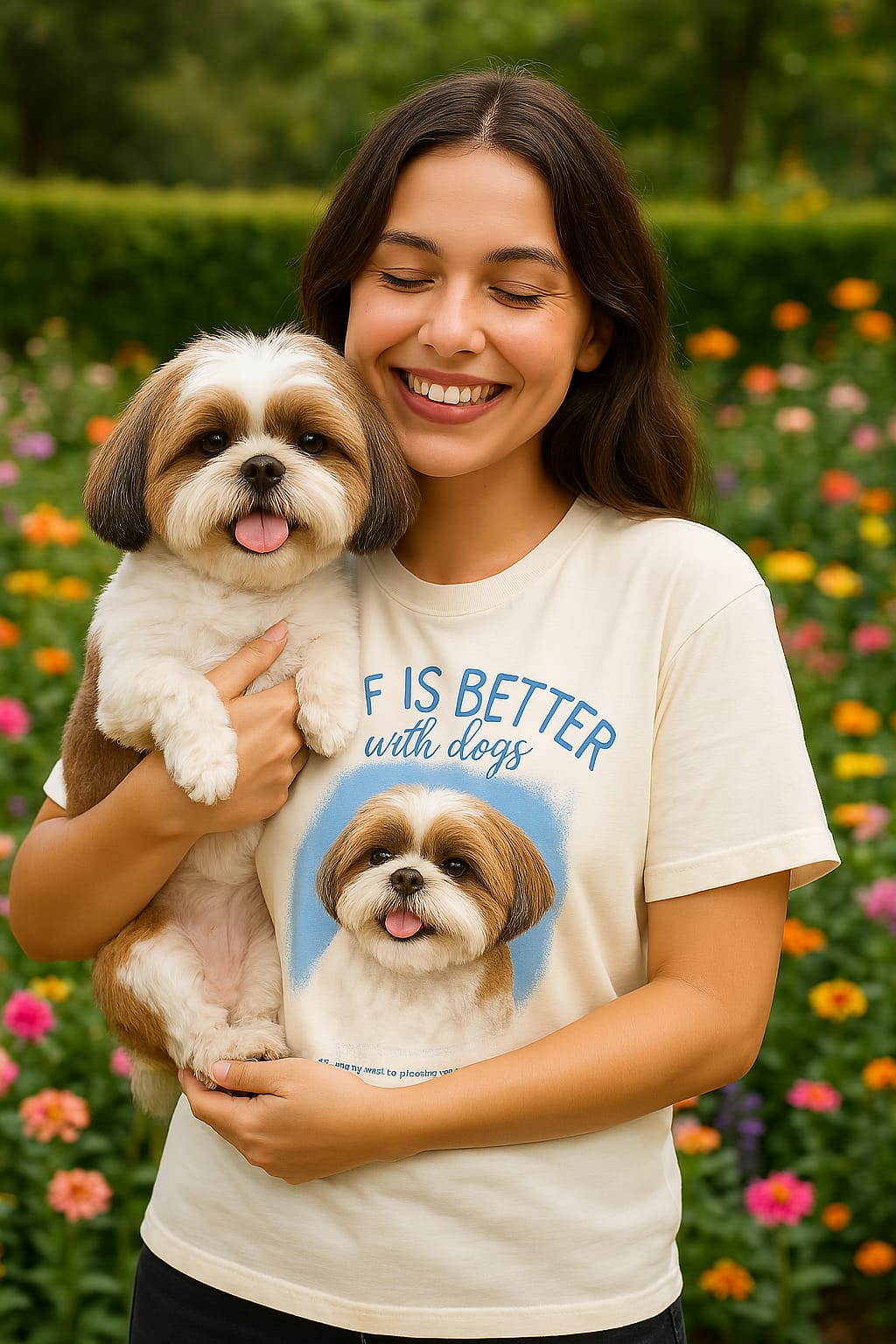 Playera Oversized Mujer 875td Shih Tzu