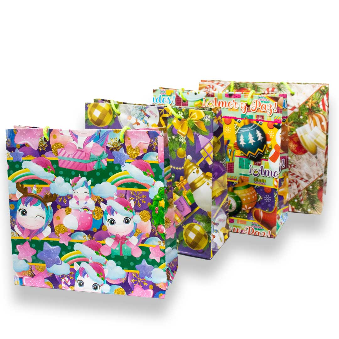 36 Piezas Bolsa De Regalo Mayoreo Cuadro Chico