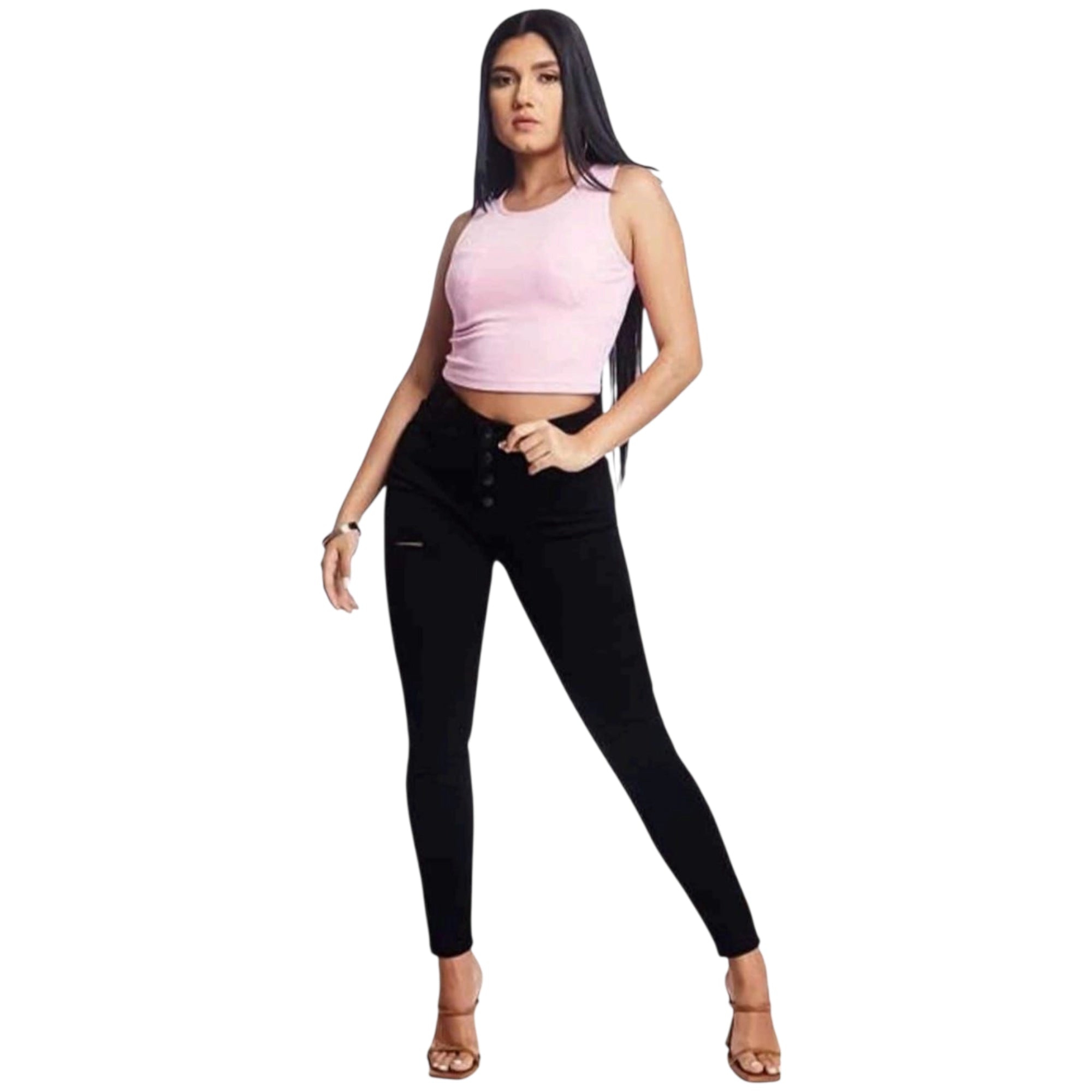Jeans Negro Mujer 0590137329