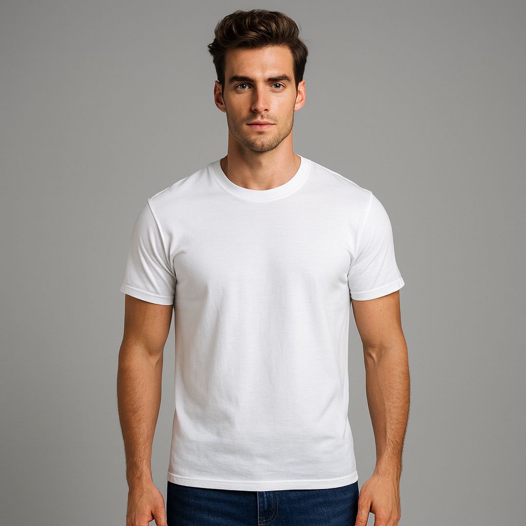 Playera Hombre 370jd 50-50 Blanco