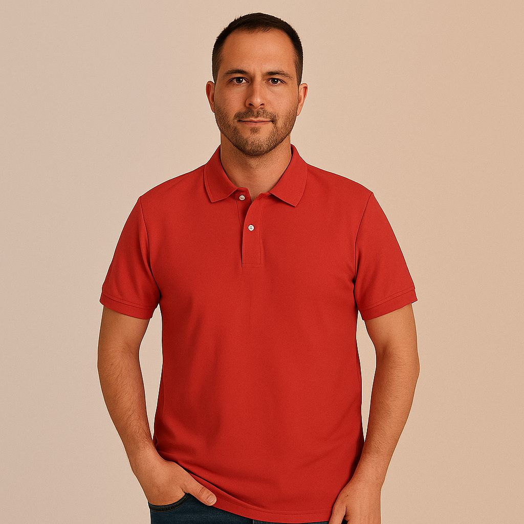 Polo Hombre 370je Pique Ladrillo