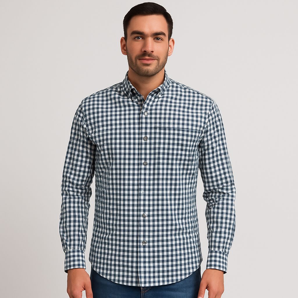 Camisa Ml Verde Cuadros Hombre 500016ver