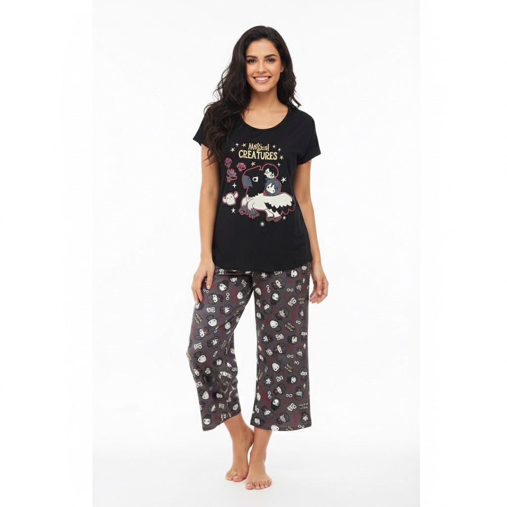 Pijama Mujer 838pe Harry Potter Negro