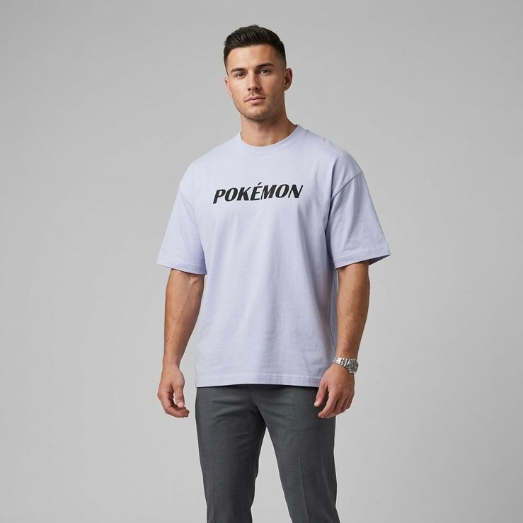 Playera Hombre 844tn Oversize Pokemon Mewtwo Lila S