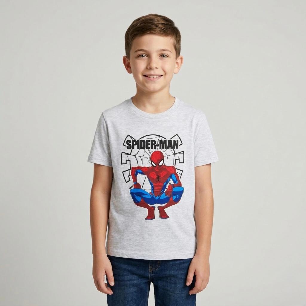 Playera Nno 846bs Spiderman Gris Gris 8