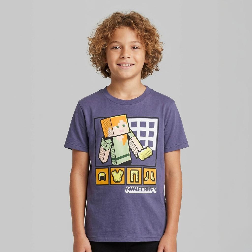 Playera Nno 846co Minecraft Azul-marino Azul Marino 6