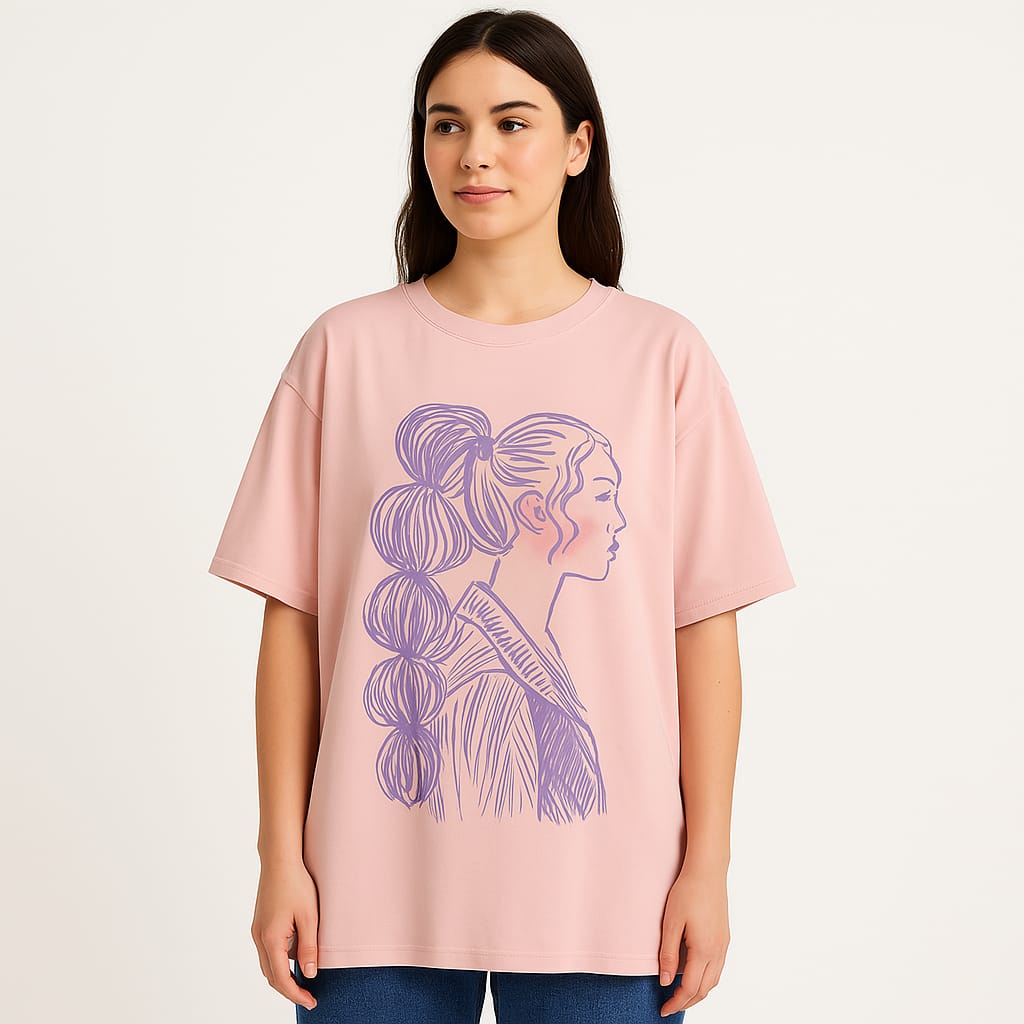 Playera Oversized Mujer 875tb Trenzas