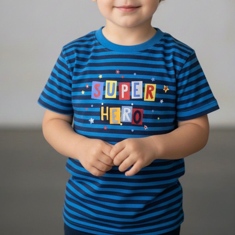 Playera Azul Super Hero Tno 90360