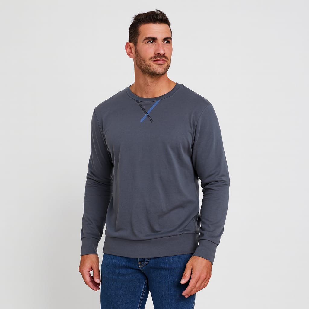 Sudadera Gris Oscuro Skiny Hombre 90538