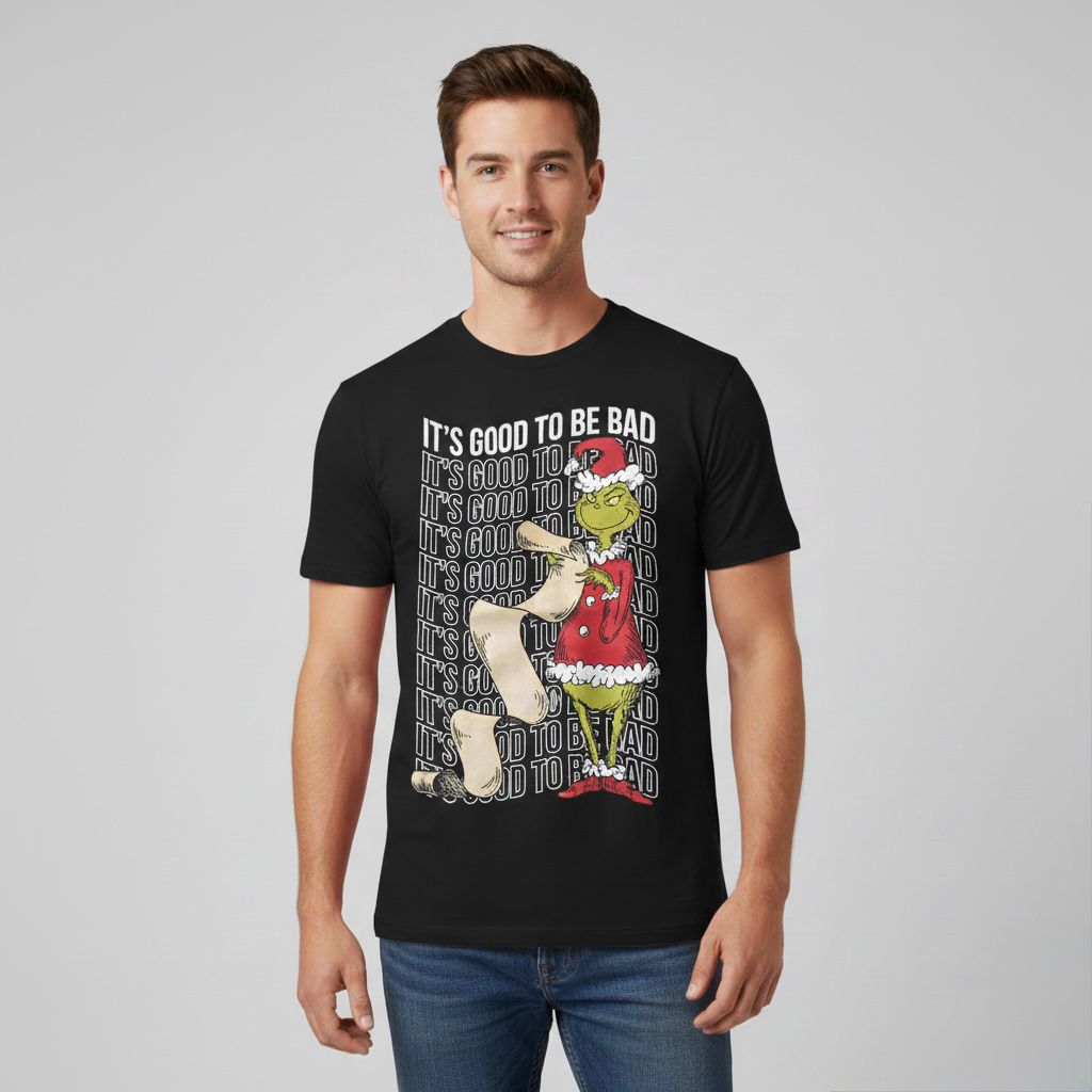 Playera Negro Grinch Hombre 90607