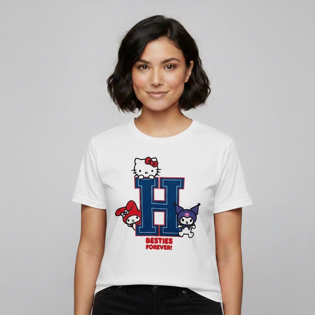 Playera Blanco Hello Kitty Besties Forever Mujer 90616