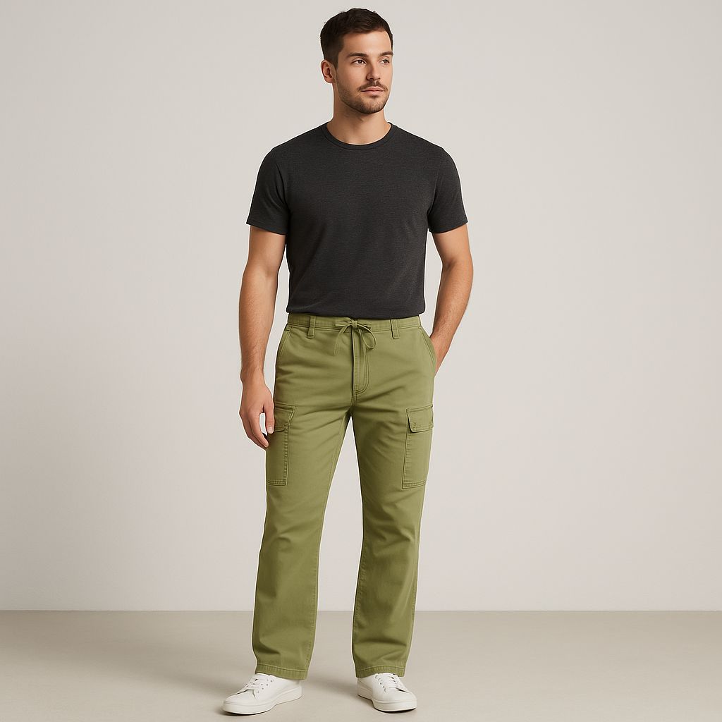 Pantalon Olivo Hombre Af25011oli