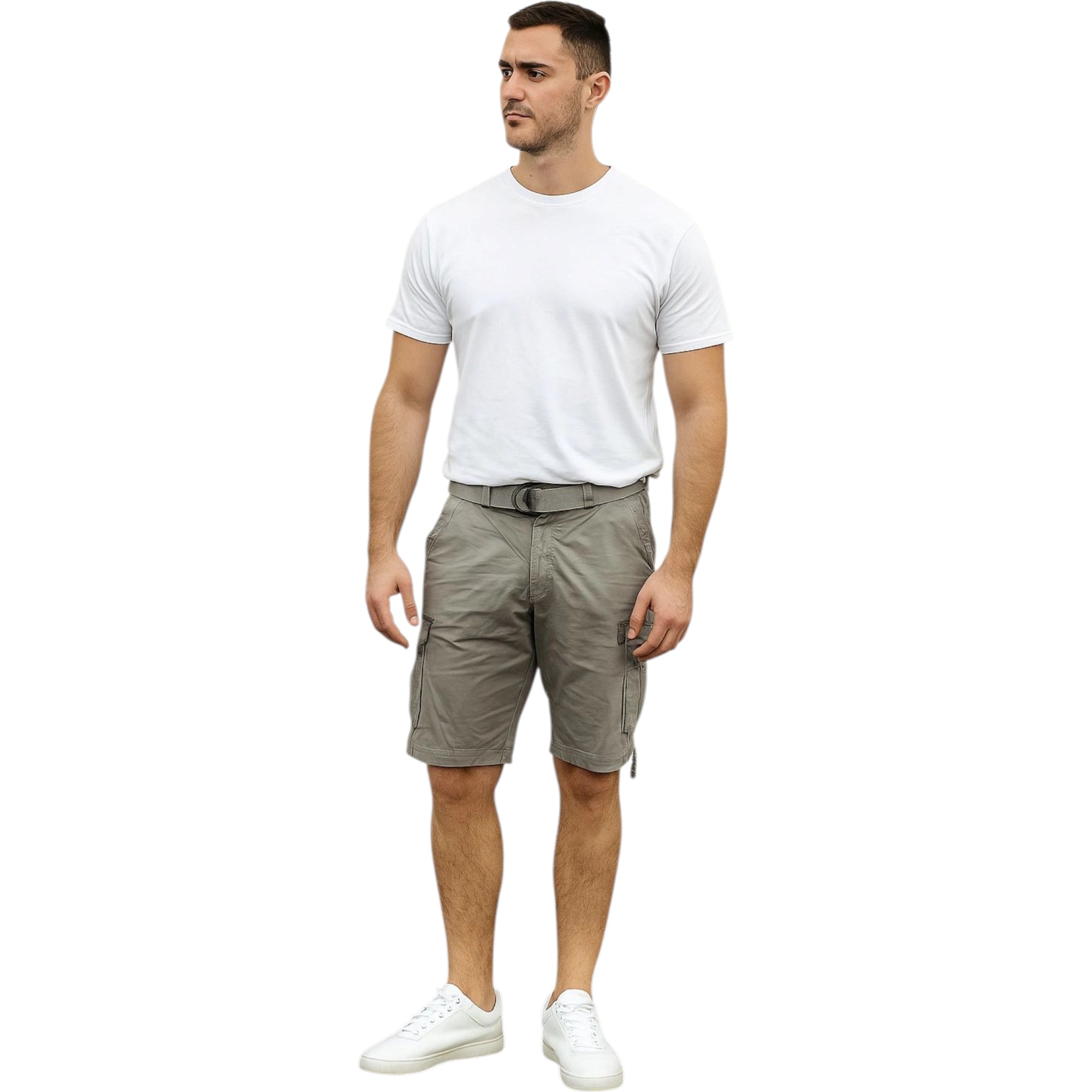 Bermuda Gris Cargo Hombre Af625102