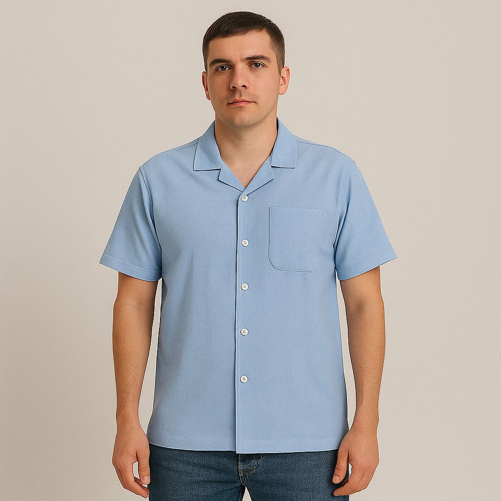 Camisa Azul Hombre Afi25706azu