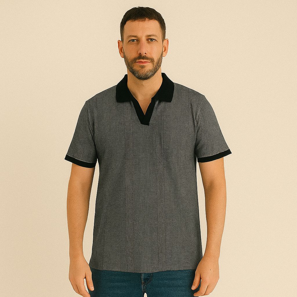 Polo Negro Hombre Afi25710neg