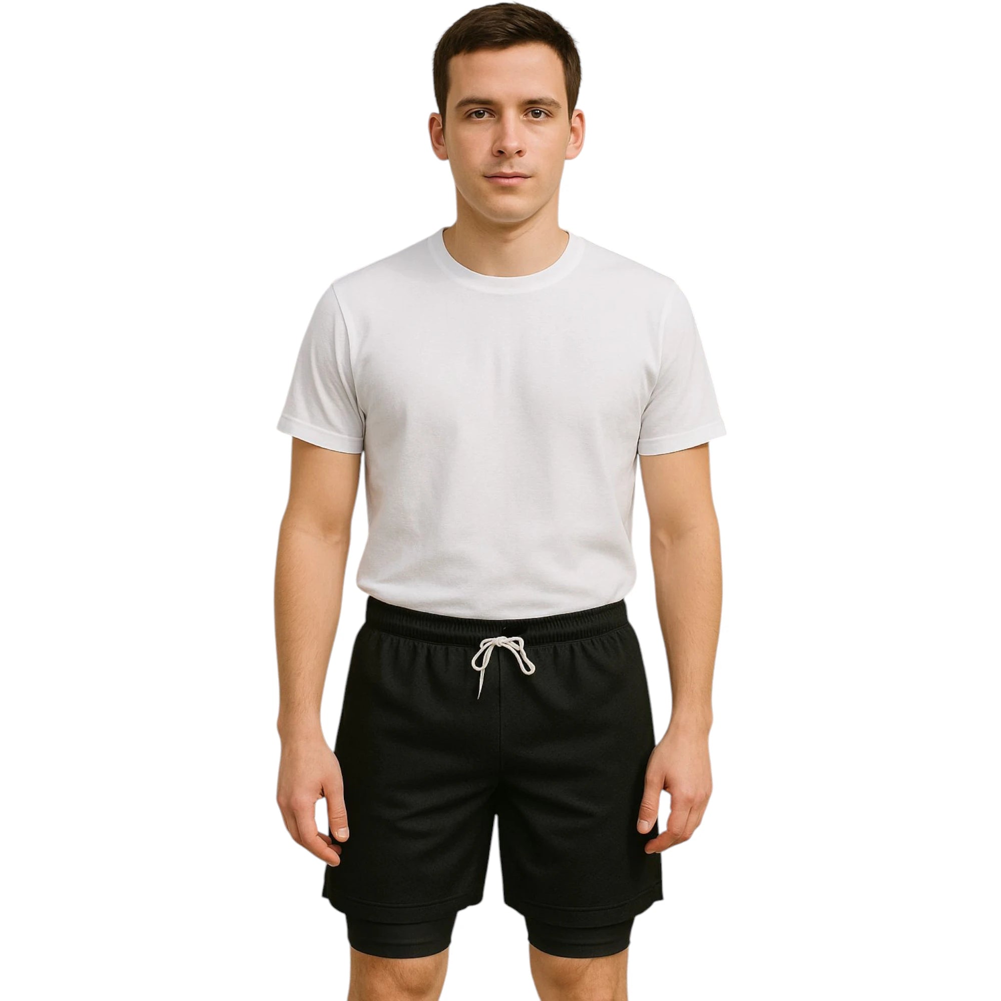 Short Deportivo Con Licra Largo Hombre