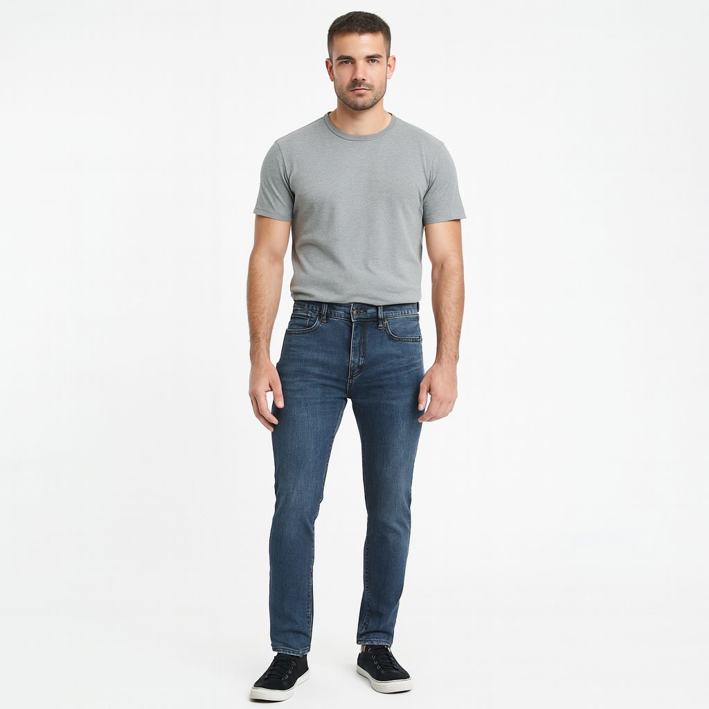 Jeans Gris Hombre Ln406